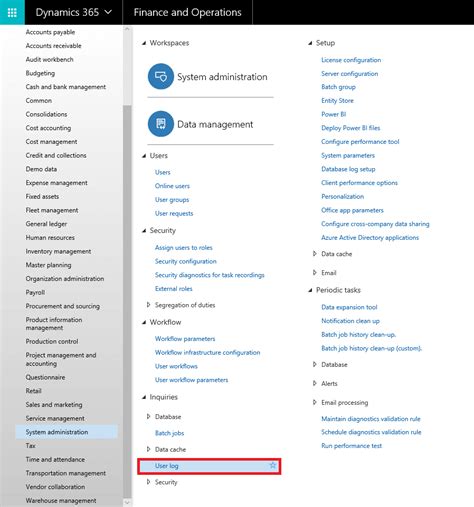 d365 login finance and operations|Auditing User Logins for Dynamics 365 for Finance .